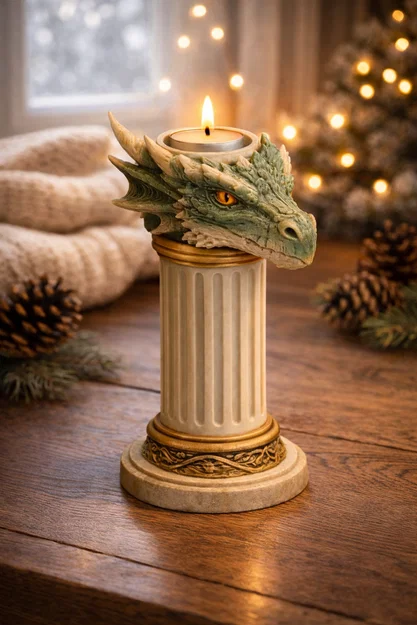 File STL Giá Đỡ Nến Đầu Rồng | Decor Fantasy | Mô Hình Rồng DnD - Image 6