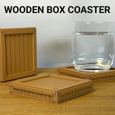 Đế Lót Ly Kiểu Thùng Gỗ (Wooden Box Coaster)
