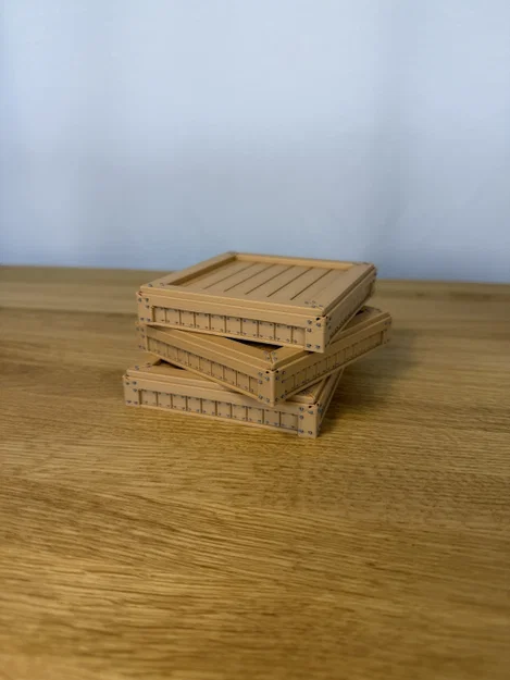 Đế Lót Ly Kiểu Thùng Gỗ (Wooden Box Coaster) - Image 2