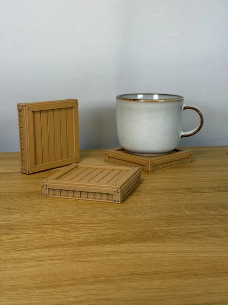 Đế Lót Ly Kiểu Thùng Gỗ (Wooden Box Coaster) - Image 3