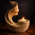 Mẫu STL Đế Nến Hình Sóng | Đế Nến Tea Light Hiện Đại - Thumbnail 1