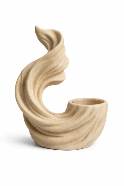 Mẫu STL Đế Nến Hình Sóng | Đế Nến Tea Light Hiện Đại - Image 2