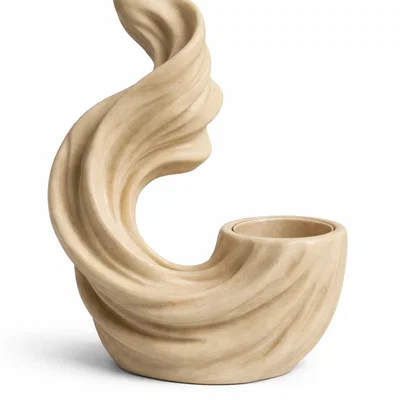 Mẫu STL Đế Nến Hình Sóng | Đế Nến Tea Light Hiện Đại