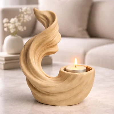Mẫu STL Đế Nến Hình Sóng | Đế Nến Tea Light Hiện Đại