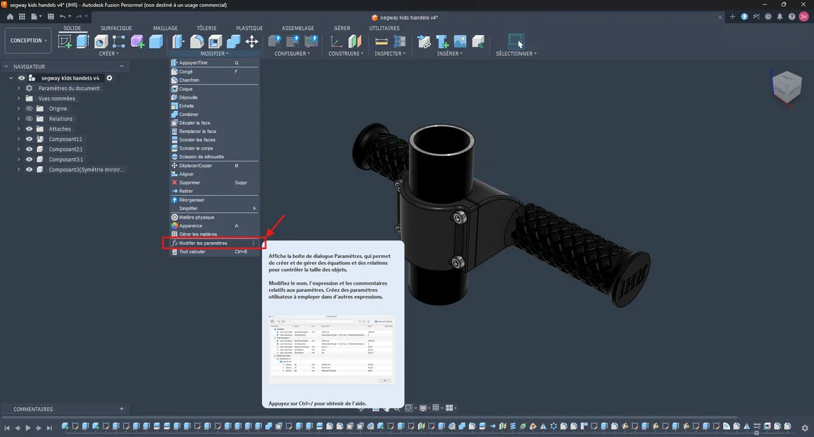 Tay cầm cho trẻ em gắn xe Scooter điện (Parametric Clamp) - Image 6