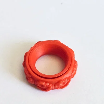 Nhẫn xoay hình hoa hồng Fidget Rose Ring - Món quà dễ thương