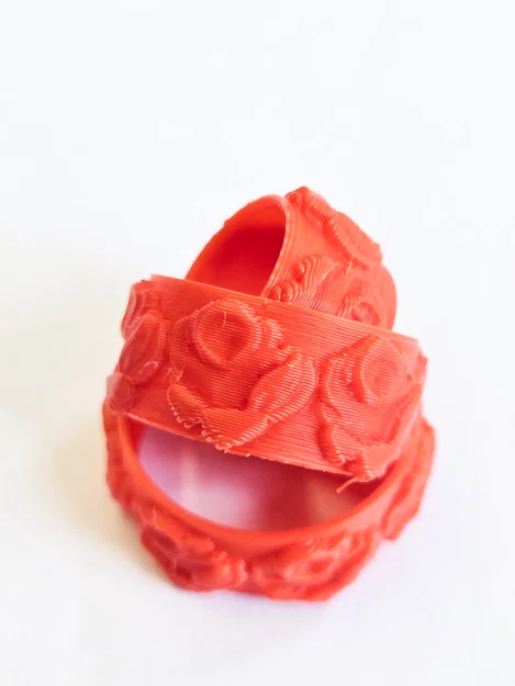 Nhẫn hoa hồng (Gift Flower Ring) - Mẫu trang sức in 3D xinh xắn - Image 1
