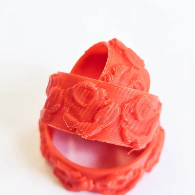 Nhẫn hoa hồng (Gift Flower Ring) - Mẫu trang sức in 3D xinh xắn