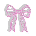 Mẫu trang trí 3D hình chiếc nơ (Bow Decor) phong cách hiện đại - Thumbnail 1
