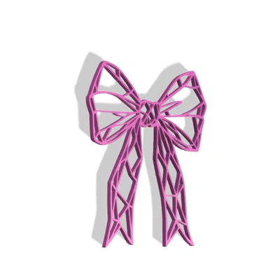 Mẫu trang trí 3D hình chiếc nơ (Bow Decor) phong cách hiện đại