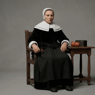 Mô hình 3D: Người phụ nữ cầm hoa cẩm chướng (Rembrandt 1656)