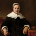 Mô hình 3D: Người phụ nữ cầm hoa cẩm chướng (Rembrandt 1656) - Thumbnail 2