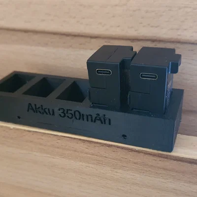Khay in 3D đựng 5 viên pin RC 350mAh cực gọn gàng