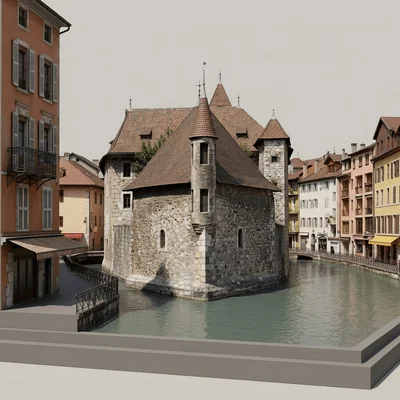 Mô hình in 3D Palais de l'Île - Kiến trúc lịch sử Pháp tại Annecy