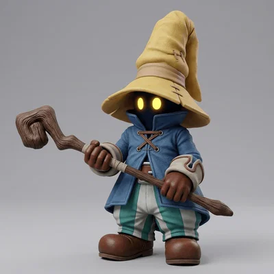 Mô hình 3D nhân vật Vivi Final Fantasy cổ điển tuyệt đẹp
