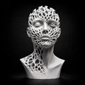 Tượng Bán Thân Người Voronoi STL | Điêu khắc hữu cơ tham số | Nghệ thuật trừu tượng hiện đại - Thumbnail 1