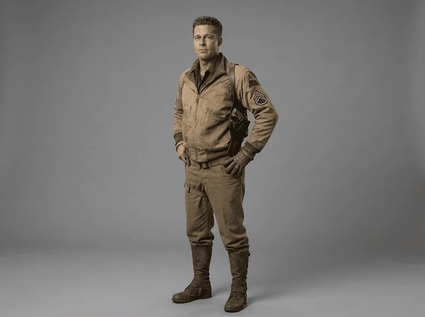 Mô hình 3D Don 'Wardaddy' Collier (Brad Pitt) từ phim Fury - Image 1