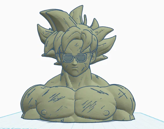 Mô hình 3D Son Goku lão luyện đeo kính mát phong cách Dragon Ball - Image 1