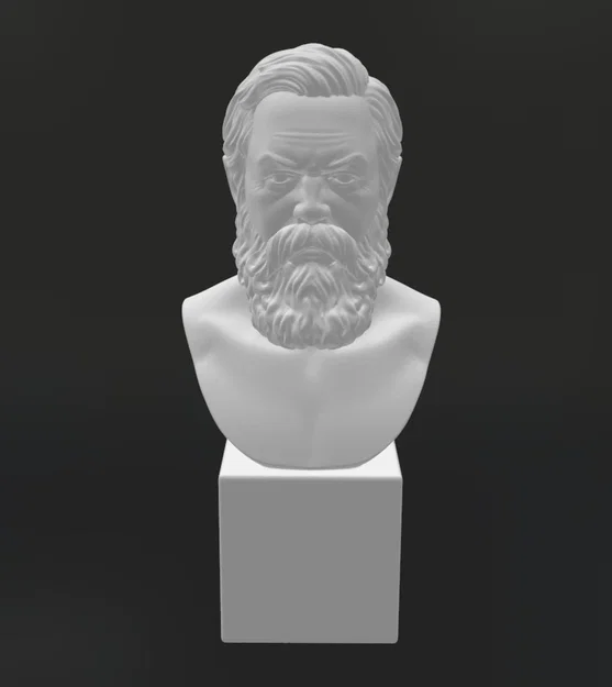 Mô hình tượng bán thân Friedrich Engels - Image 1