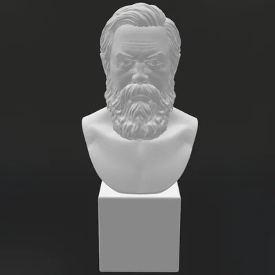Mô hình tượng bán thân Friedrich Engels