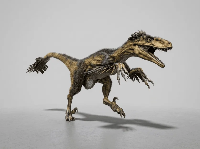 Mô hình khủng long Utahraptor chi tiết dành cho in 3D - Image 1