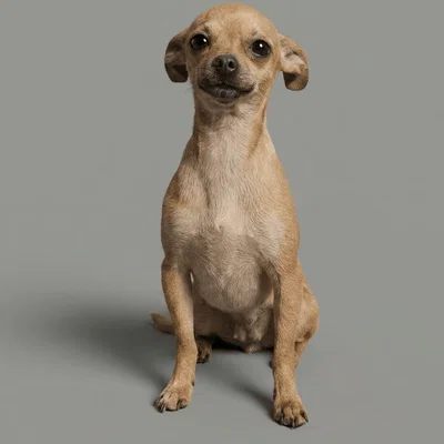 Mô hình 3D chú chó Chihuahua trang trí để bàn siêu đáng yêu