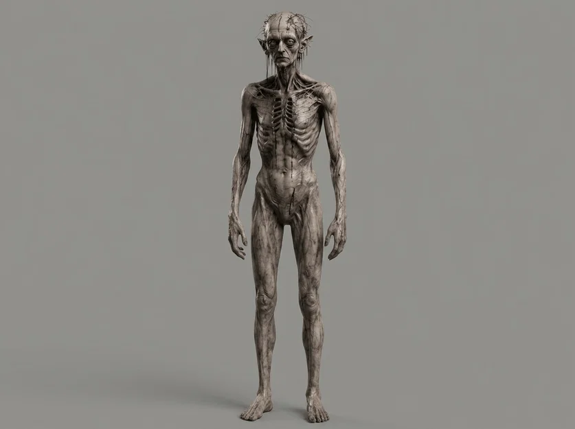 Mô hình 3D Tiên ma quái (Elven Zombie) - Tác phẩm nghệ thuật kinh dị - Image 1
