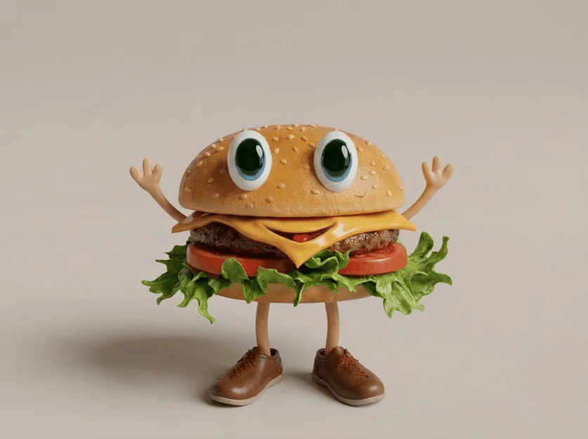 Mô hình 3D Bernard Burger vui nhộn cho người yêu thích đồ trang trí - Image 1