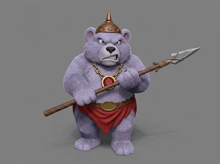 Mô hình 3D chú Gấu Mây chiến binh Dungeons & Dragons cực ngầu - Image 1