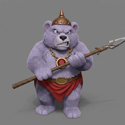 Mô hình 3D chú Gấu Mây chiến binh Dungeons & Dragons cực ngầu
