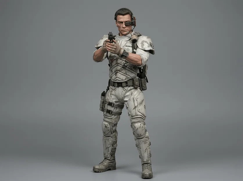 Mô hình 3D Universal Soldier Jean-Claude Van Damme (1992) chất lượng cao - Image 1