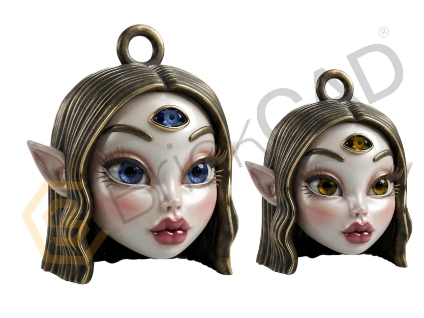 Mô hình đầu búp bê yêu tinh phong cách Bratz - Image 1