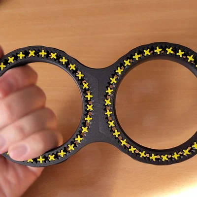 Nhẫn fidget bánh răng kép cỡ lớn
