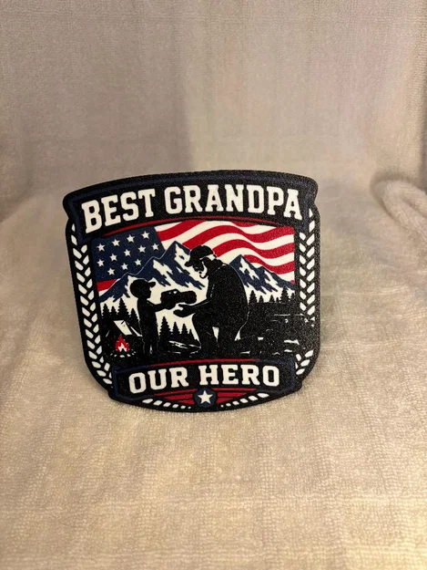 Nắp Che Móc Kéo Xe "Best Grandpa" - Image 1