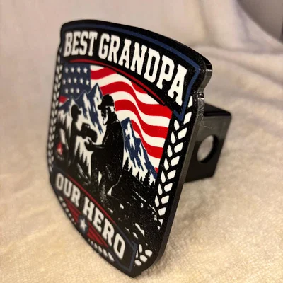 Nắp Che Móc Kéo Xe "Best Grandpa"