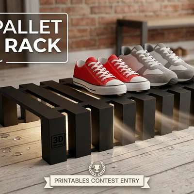 Mini Industrial Pallet - Kệ Để Giày / Giá Trưng Bày & Hong Khô Giày