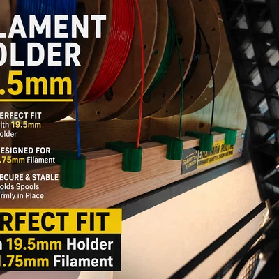 Kẹp dẫn hướng sợi nhựa 19.5mm cho giá đỡ filament 3D