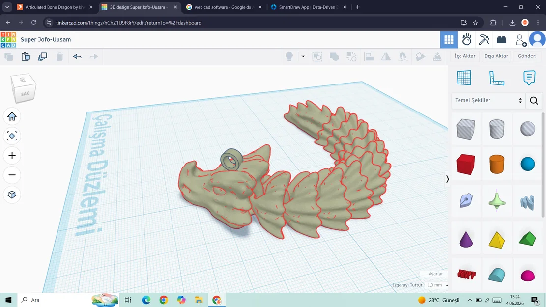 Mô hình rồng xương (Bone Dragon) có móc khóa in 3D cực độc đáo - Image 1
