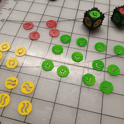 Các chấm Skid Dice cho xúc xắc mô-đun (Gaslands)