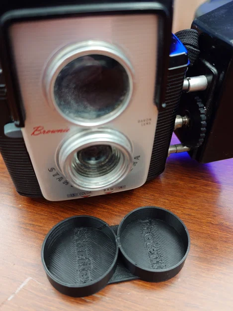 Nắp đậy ống kính 3D cho máy ảnh cổ Kodak Brownie Starflex - Image 1