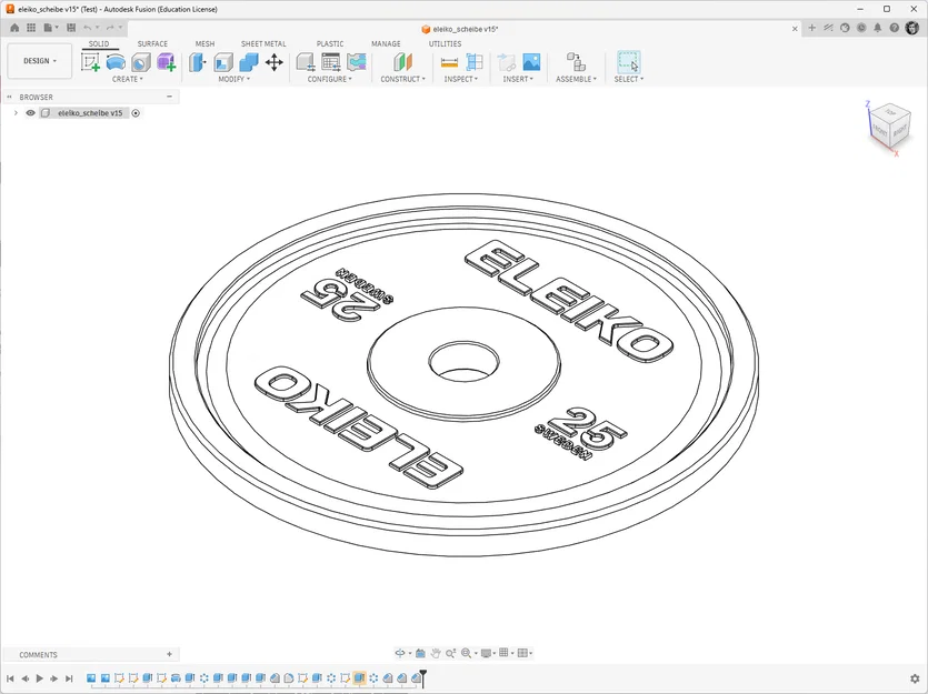 Mô hình bánh tạ Eleiko 25kg trang trí bàn làm việc - File in 3D - Image 3