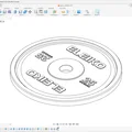 Mô hình bánh tạ Eleiko 25kg trang trí bàn làm việc - File in 3D - Thumbnail 3