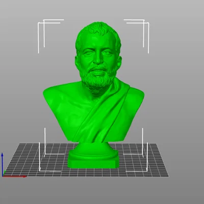 Tượng bán thân Ramakrishna Paramahamsa in 3D sắc nét