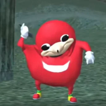 Mô hình 3D nhân vật Gofrita (Knuckles meme) trang trí bàn làm việc