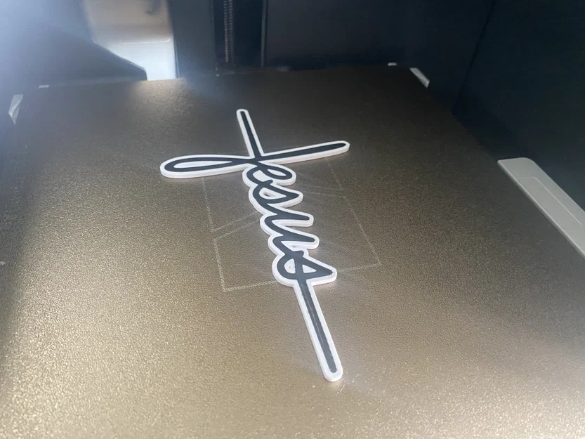Mô hình thánh giá 3D cách điệu chữ Jesus ấn tượng - Image 1