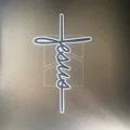 Mô hình thánh giá 3D cách điệu chữ Jesus ấn tượng - Thumbnail 2