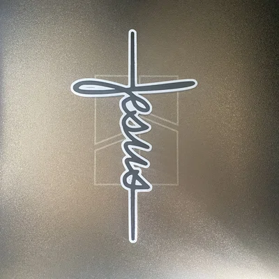 Mô hình thánh giá 3D cách điệu chữ Jesus ấn tượng