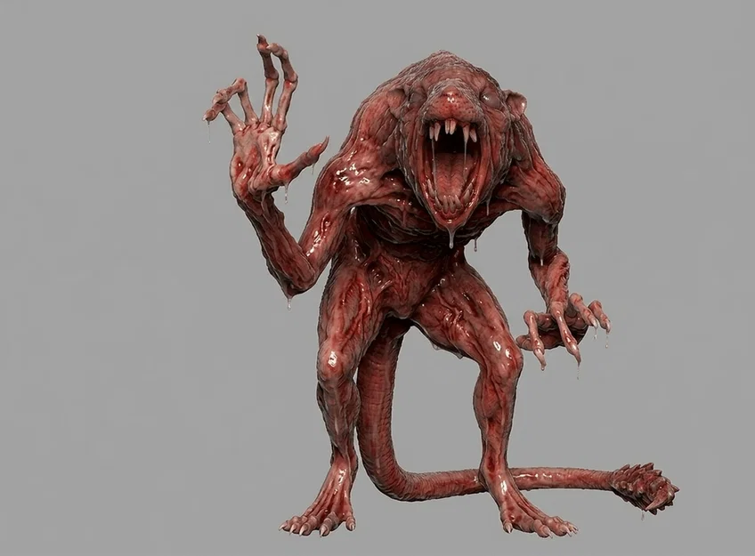 Mô hình 3D Rat Vamp từ From Dusk Till Dawn - Tượng kinh dị ấn tượng - Image 1