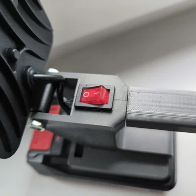 Đèn làm việc dùng pin Parkside với công tắc vuông