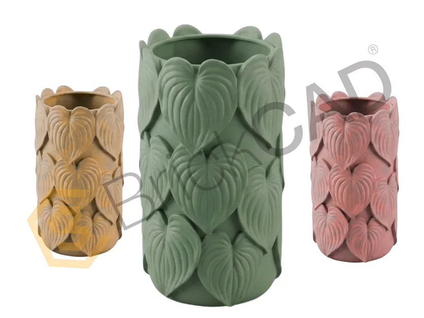 Bình Hoa Họa Tiết Lá (Leaf Pattern Vase) - Image 1
